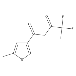 4,4-Difluoro-1-(5-methylthiophen-3-yl)pentane-1,3-dione结构式