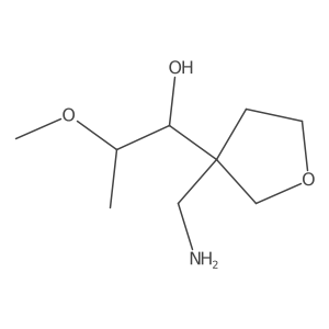 1-[3-(Aminomethyl)oxolan-3-yl]-2-methoxypropan-1-ol Structure