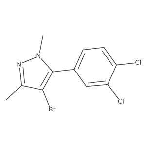 4-Bromo-5-(3,4-dichlorophenyl)-1,3-dimethyl-1H-pyrazole结构式