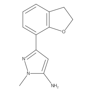 3-(2,3-dihydro-1-benzofuran-7-yl)-1-methyl-1H-pyrazol-5-amine结构式