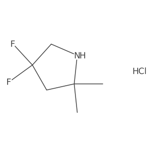 4,4-Difluoro-2,2-dimethylpyrrolidine hydrochloride结构式