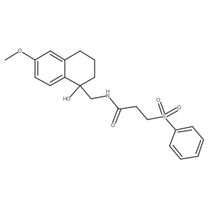 N-((1-hydroxy-6-methoxy-1,2,3,4-tetrahydronaphthalen-1-yl)methyl)-3-(phenylsulfonyl)propanamide结构式