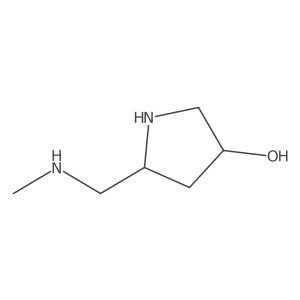 rac-(3R,5S)-5-[(methylamino)methyl]pyrrolidin-3-ol Structure