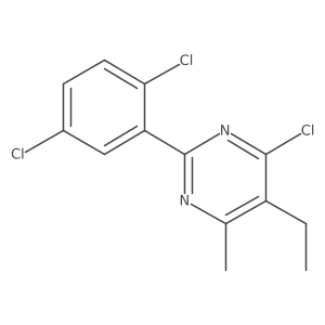 4-Chloro-2-(2,5-dichlorophenyl)-5-ethyl-6-methylpyrimidine结构式