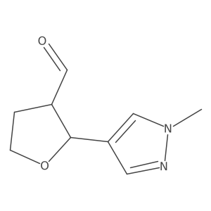 2-(1-Methyl-1H-pyrazol-4-yl)oxolane-3-carbaldehyde结构式
