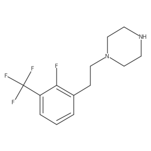 1-[2-[2-Fluoro-3-(trifluoromethyl)phenyl]ethyl]piperazine Structure