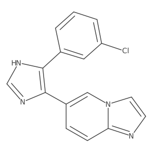 6-[4-(3-Chlorophenyl)-1H-imidazol-5-yl]imidazo[1,2-a]pyridine Structure