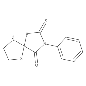 3-Phenyl-2-thioxo-1,6-dithia-3,9-diazaspiro[4.4]nonan-4-one Structure