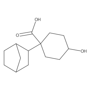 1-{Bicyclo[2.2.1]heptan-2-yl}-4-hydroxycyclohexane-1-carboxylic acid Structure
