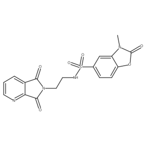 N-(2-(5,7-dioxo-5H-pyrrolo[3,4-b]pyridin-6(7H)-yl)ethyl)-3-methyl-2-oxo-2,3-dihydrobenzo[d]oxazole-5-sulfonamide结构式