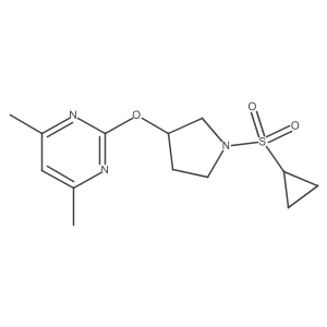 2-((1-(Cyclopropylsulfonyl)pyrrolidin-3-yl)oxy)-4,6-dimethylpyrimidine结构式