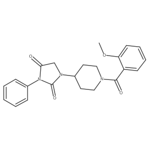 1-(1-(2-Methoxybenzoyl)piperidin-4-yl)-3-phenylimidazolidine-2,4-dione Structure
