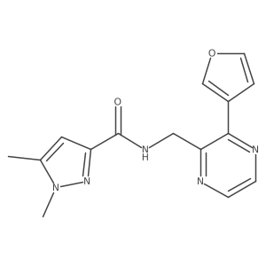 N-((3-(furan-3-yl)pyrazin-2-yl)methyl)-1,5-dimethyl-1H-pyrazole-3-carboxamide Structure