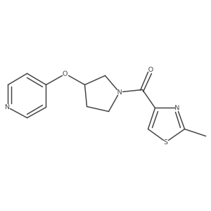 (2-Methylthiazol-4-yl)(3-(pyridin-4-yloxy)pyrrolidin-1-yl)methanone Structure