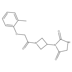 3-(1-(2-(o-Tolyloxy)acetyl)azetidin-3-yl)imidazolidine-2,4-dione结构式