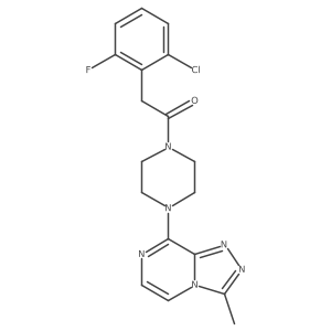 2-(2-Chloro-6-fluorophenyl)-1-(4-(3-methyl-[1,2,4]triazolo[4,3-a]pyrazin-8-yl)piperazin-1-yl)ethanone结构式