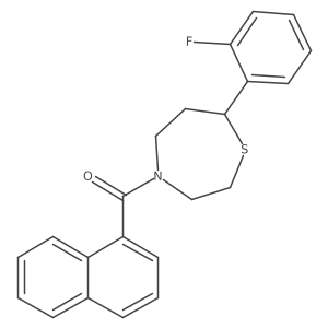 (7-(2-Fluorophenyl)-1,4-thiazepan-4-yl)(naphthalen-1-yl)methanone结构式
