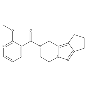 (2-methoxypyridin-3-yl)(3,4,8,9-tetrahydro-1H-cyclopenta[3,4]pyrazolo[1,5-a]pyrazin-2(7H)-yl)methanone结构式