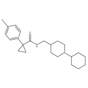 1-(4-fluorophenyl)-N-((1-(tetrahydro-2H-pyran-4-yl)piperidin-4-yl)methyl)cyclopropanecarboxamide结构式