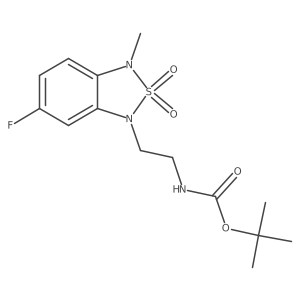 tert-butyl (2-(6-fluoro-3-methyl-2,2-dioxidobenzo[c][1,2,5]thiadiazol-1(3H)-yl)ethyl)carbamate结构式