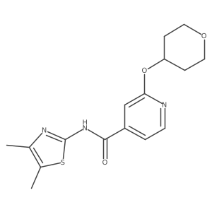 N-(4,5-dimethylthiazol-2-yl)-2-((tetrahydro-2H-pyran-4-yl)oxy)isonicotinamide Structure