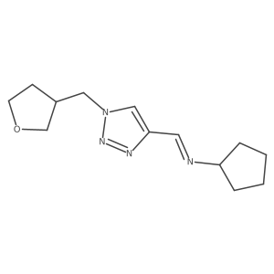 (1Z)-N-Cyclopentyl-1-{1-[(oxolan-3-yl)methyl]-1H-1,2,3-triazol-4-yl}methanimine Structure