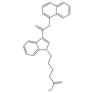5-(3-((quinolin-8-yloxy)carbonyl)-1H-indol-1-yl)pentanoicacid Structure