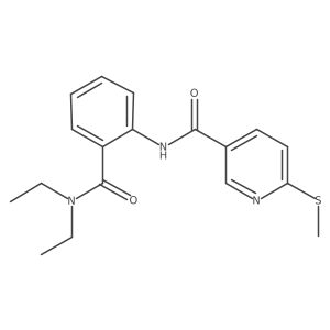 N-[2-(diethylcarbamoyl)phenyl]-6-(methylsulfanyl)pyridine-3-carboxamide Structure