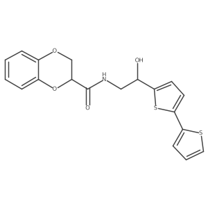 N-(2-{[2,2'-bithiophene]-5-yl}-2-hydroxyethyl)-2,3-dihydro-1,4-benzodioxine-2-carboxamide Structure