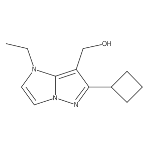 (6-cyclobutyl-1-ethyl-imidazo[1,2-b]pyrazol-7-yl)methanol结构式