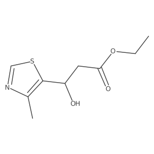 Ethyl 3-Hydroxy-3-(4-methyl-5-thiazolyl)propanoate Structure