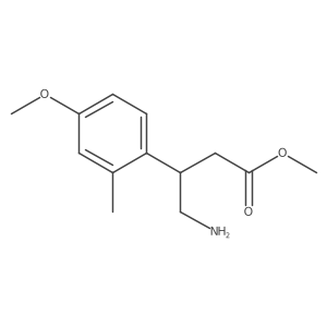Methyl 4-amino-3-(4-methoxy-2-methylphenyl)butanoate结构式