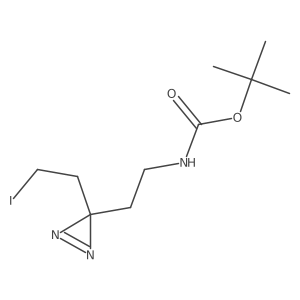 N-Boc-2-[3-(2-iodoethyl)-3H-diazirin-3-yl]ethanamine结构式