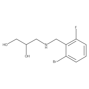 (2R)-3-{[(2-bromo-6-fluorophenyl)methyl]amino}propane-1,2-diol结构式