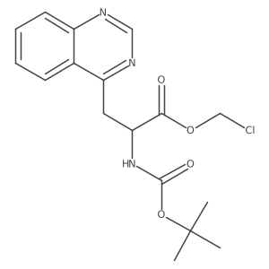 chloromethyl (2S)-2-{[(tert-butoxy)carbonyl]amino}-3-(quinazolin-4-yl)propanoate结构式