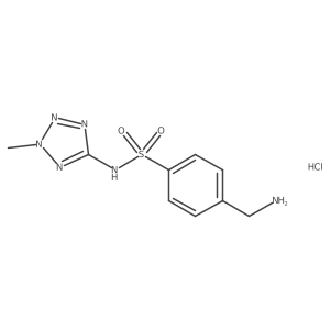 4-(Aminomethyl)-N-(2-methyltetrazol-5-yl)benzenesulfonamide;hydrochloride Structure