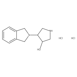 4-(2,3-dihydro-1H-isoindol-2-yl)pyrrolidin-3-ol dihydrochloride结构式