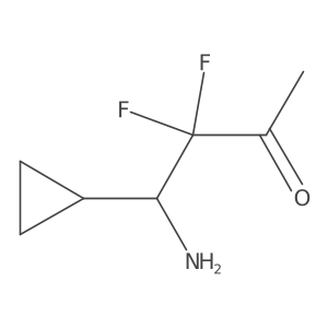 4-Amino-4-cyclopropyl-3,3-difluorobutan-2-one结构式