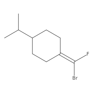 1-[Bromo(fluoro)methylidene]-4-(propan-2-yl)cyclohexane Structure