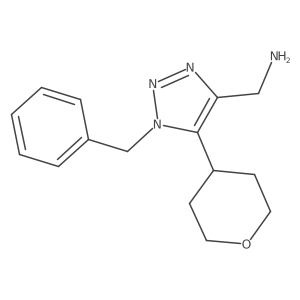 [1-benzyl-5-(oxan-4-yl)-1H-1,2,3-triazol-4-yl]methanamine结构式
