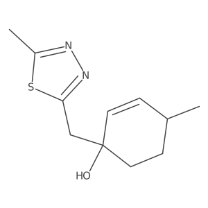 4-Methyl-1-[(5-methyl-1,3,4-thiadiazol-2-yl)methyl]cyclohex-2-en-1-ol Structure