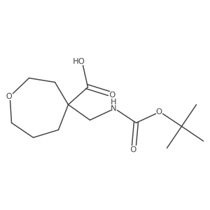 4-({[(Tert-butoxy)carbonyl]amino}methyl)oxepane-4-carboxylic acid Structure