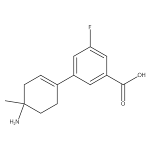 3-(4-Amino-4-methylcyclohex-1-en-1-yl)-5-fluorobenzoic acid Structure