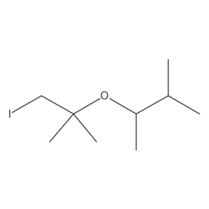 2-[(1-Iodo-2-methylpropan-2-yl)oxy]-3-methylbutane结构式