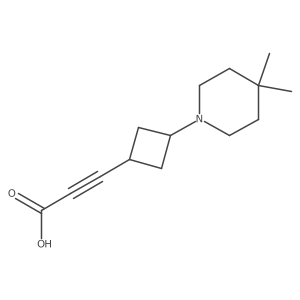 3-[3-(4,4-Dimethylpiperidin-1-yl)cyclobutyl]prop-2-ynoic acid结构式