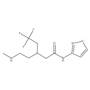 2-{[2-(methylamino)ethyl](2,2,2-trifluoroethyl)amino}-N-(1,2-oxazol-3-yl)acetamide Structure