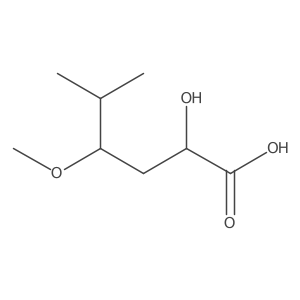 2-Hydroxy-4-methoxy-5-methylhexanoic acid Structure