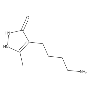 4-(4-Aminobutyl)-1,2-dihydro-5-methyl-3H-pyrazol-3-one结构式