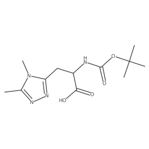 2-{[(tert-butoxy)carbonyl]amino}-3-(dimethyl-4H-1,2,4-triazol-3-yl)propanoic acid结构式