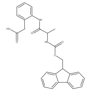 2-{2-[(2S)-2-({[(9H-fluoren-9-yl)methoxy]carbonyl}amino)propanamido]phenyl}acetic acid结构式